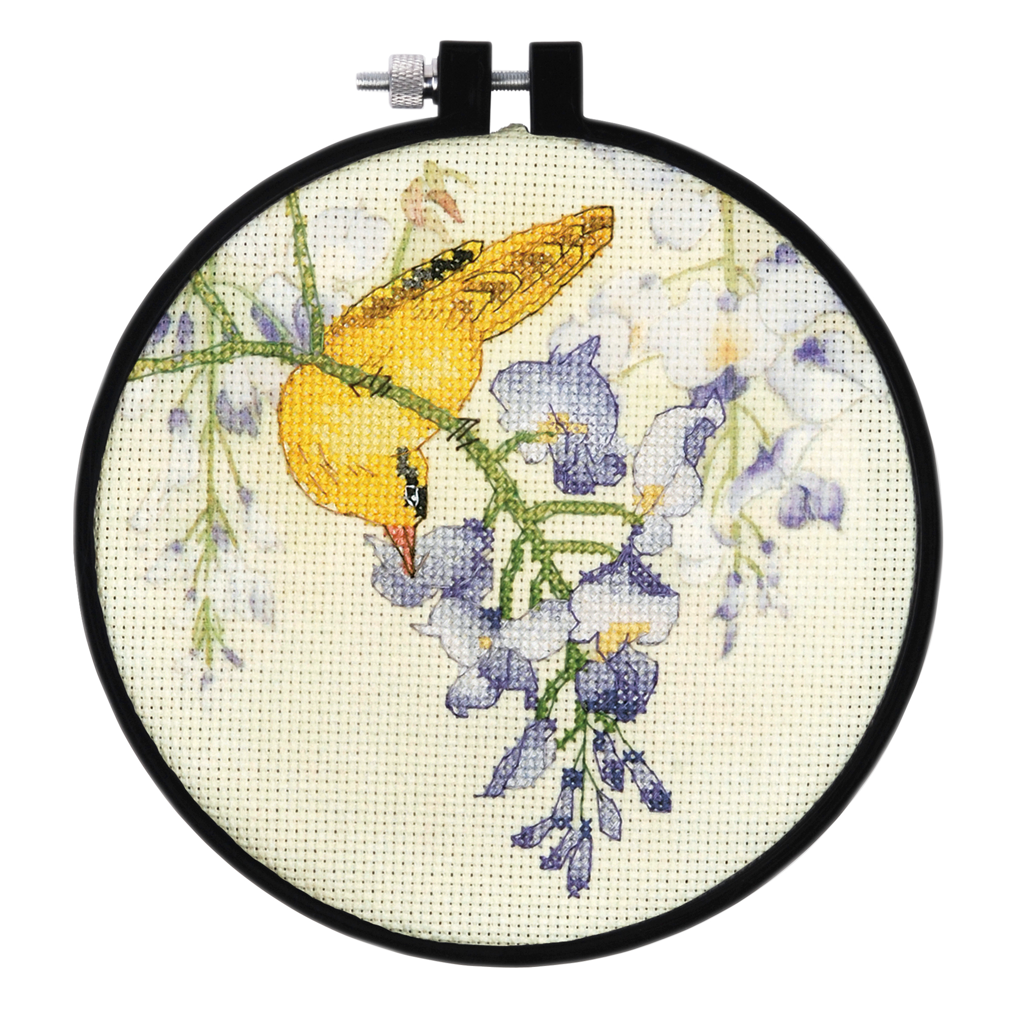 黃鸝鳥】 國畫花鳥小品6吋繡框十字繡材料包｜Xiu Crafts｜知音文創線上商店