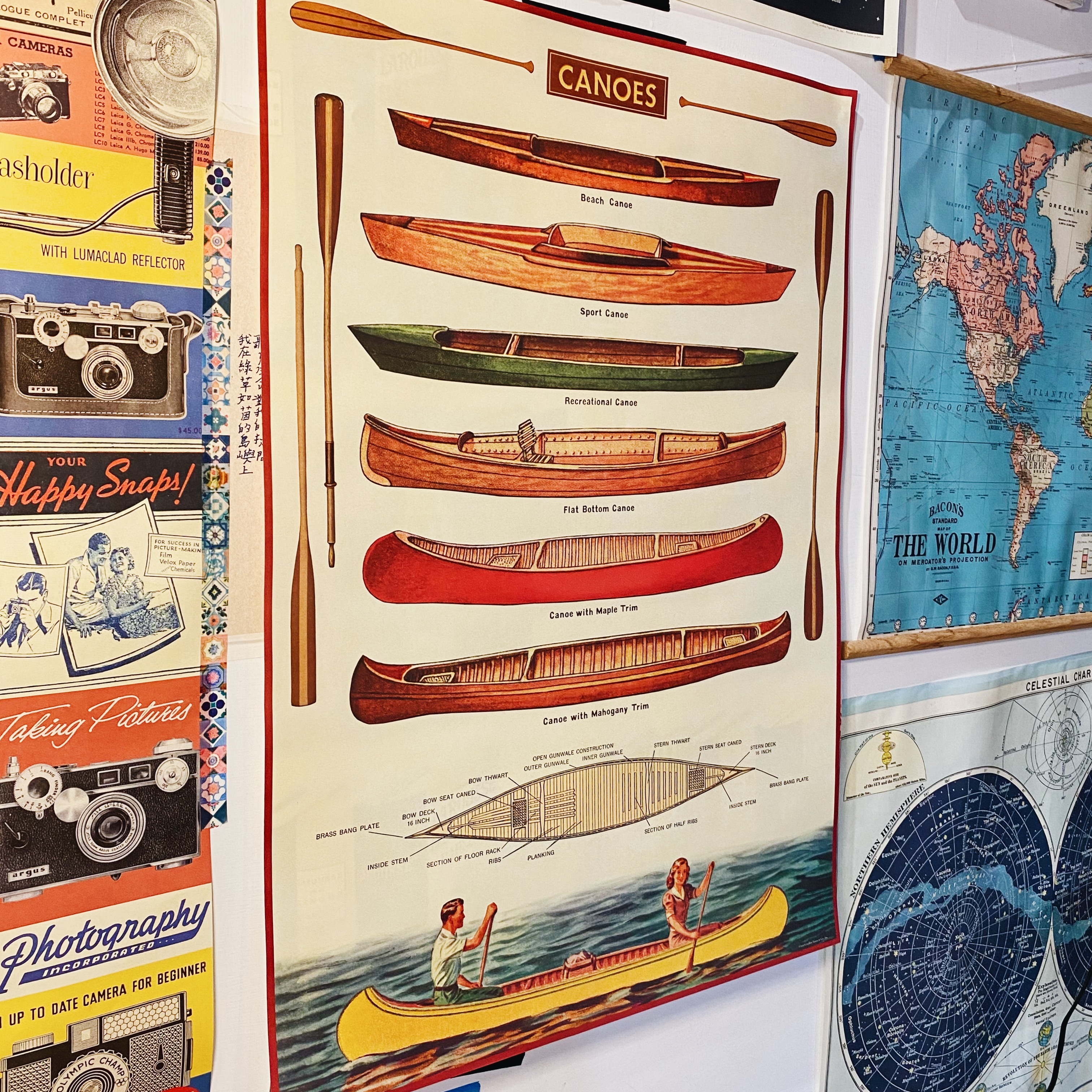 獨木舟 包裝紙/海報 ｜美國 Cavallini & Co