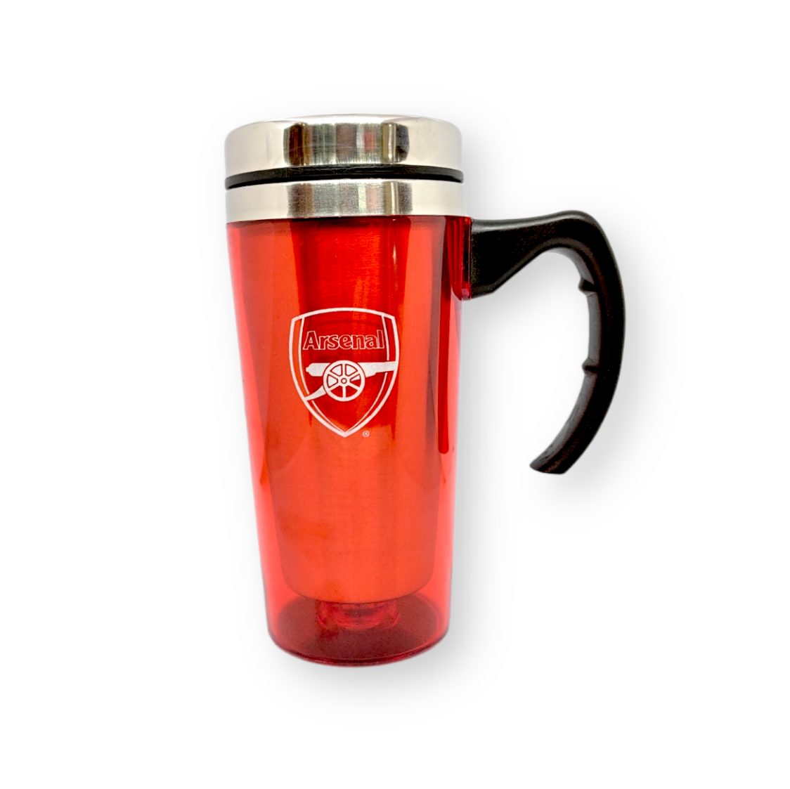 阿仙奴閃紅有柄會徽旅行咖啡杯