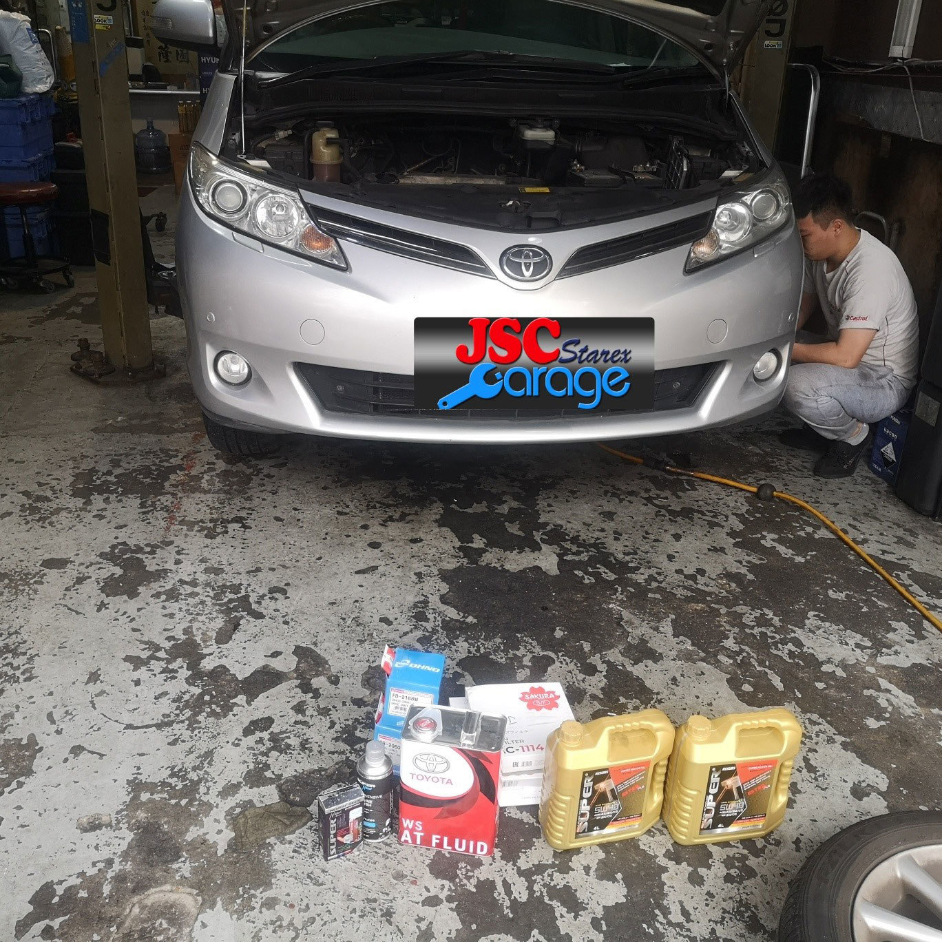 toyota estima jsc starex garage super nano service package 5w40 ester plus motor oil super nano engine flush engine restorer