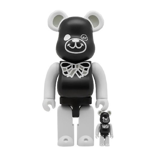 BEETLE BE@RBRICK FREEMASONRY FRAGMENT 共濟會黑白閃電100 400