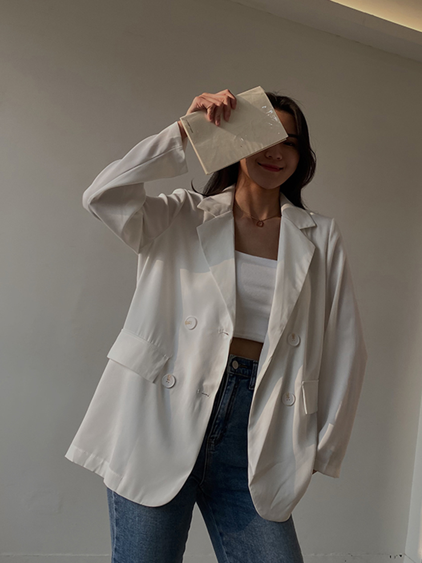 雪紡排釦西裝外套*3色
