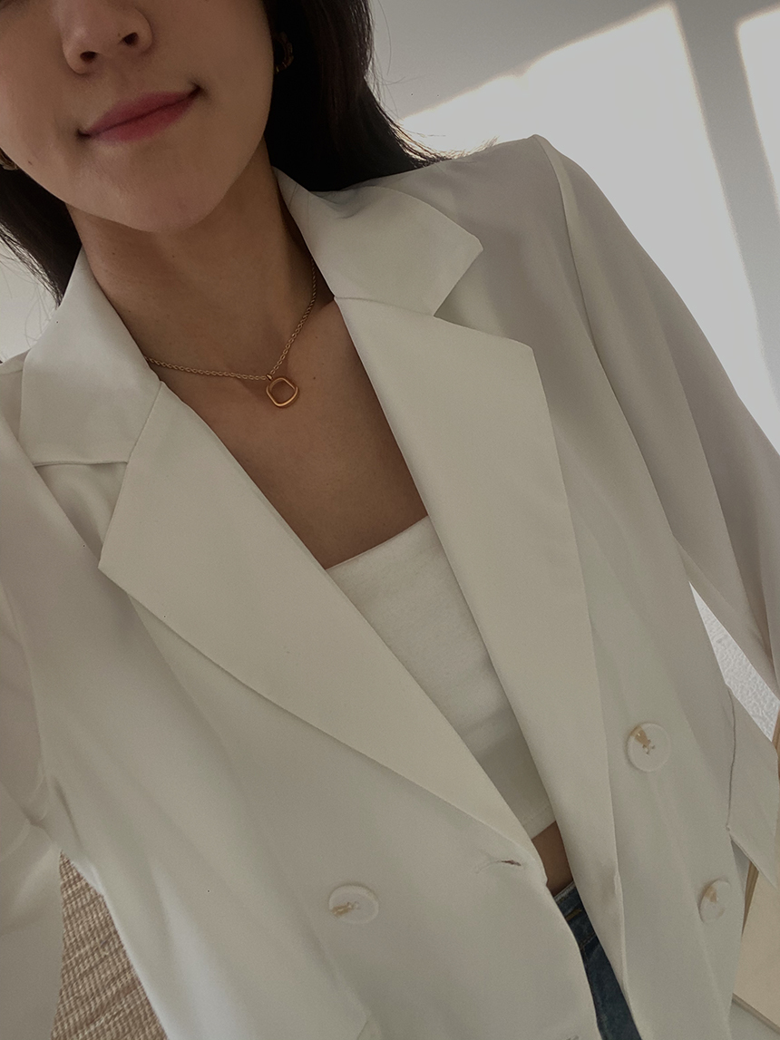 雪紡排釦西裝外套*3色