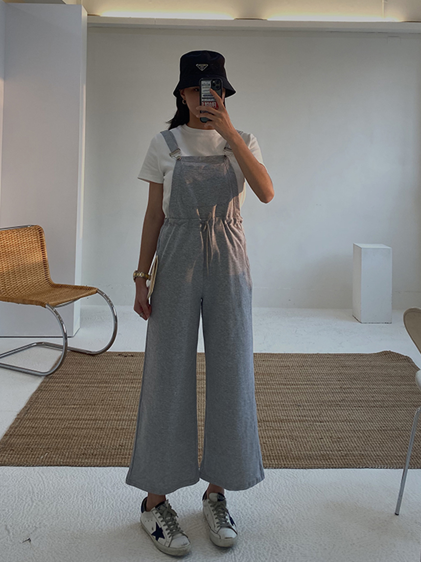 棉吊帶寬褲*2色