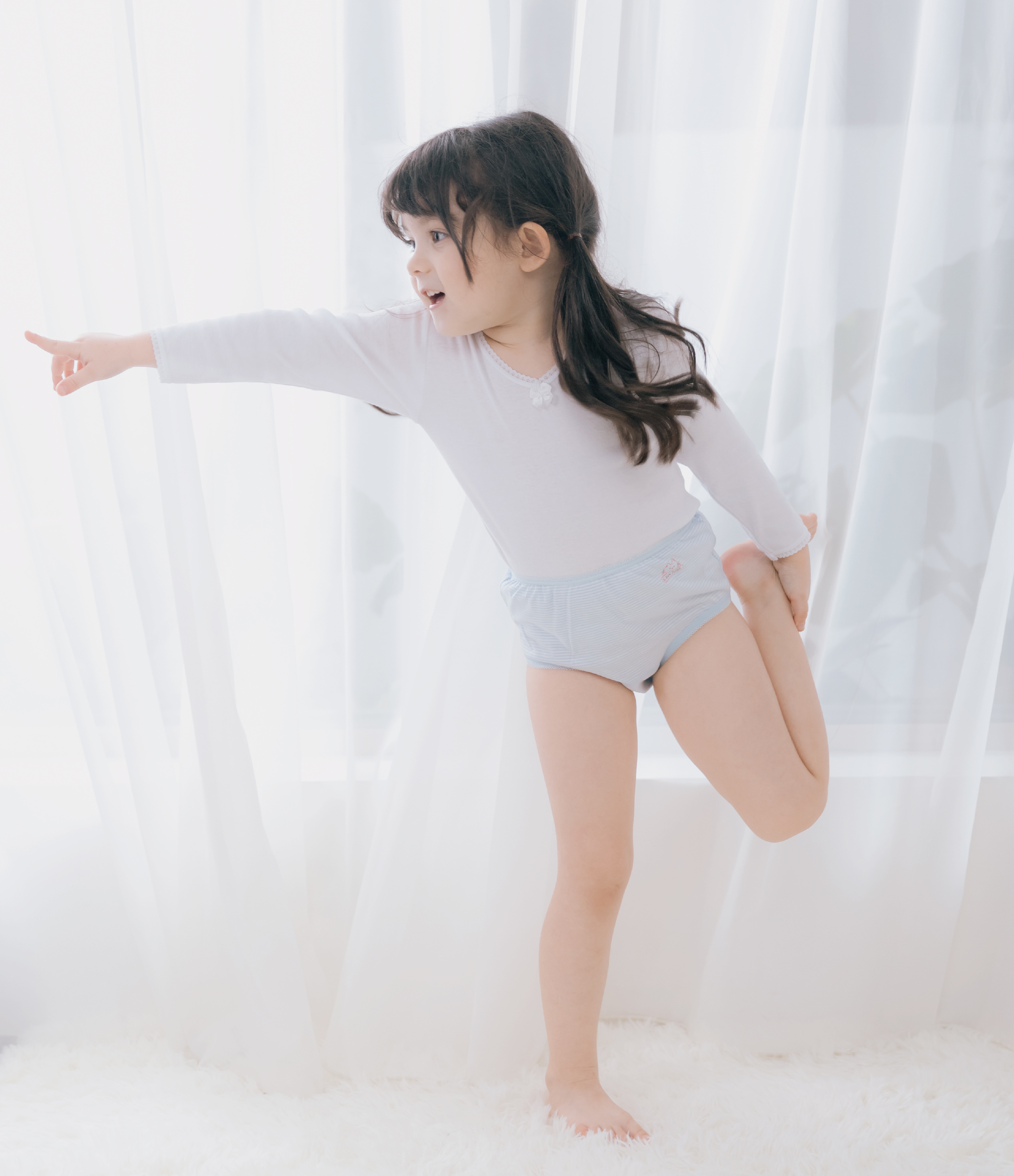 小三福 三福 100%純棉條紋女童花邊三角褲(S~2XL)