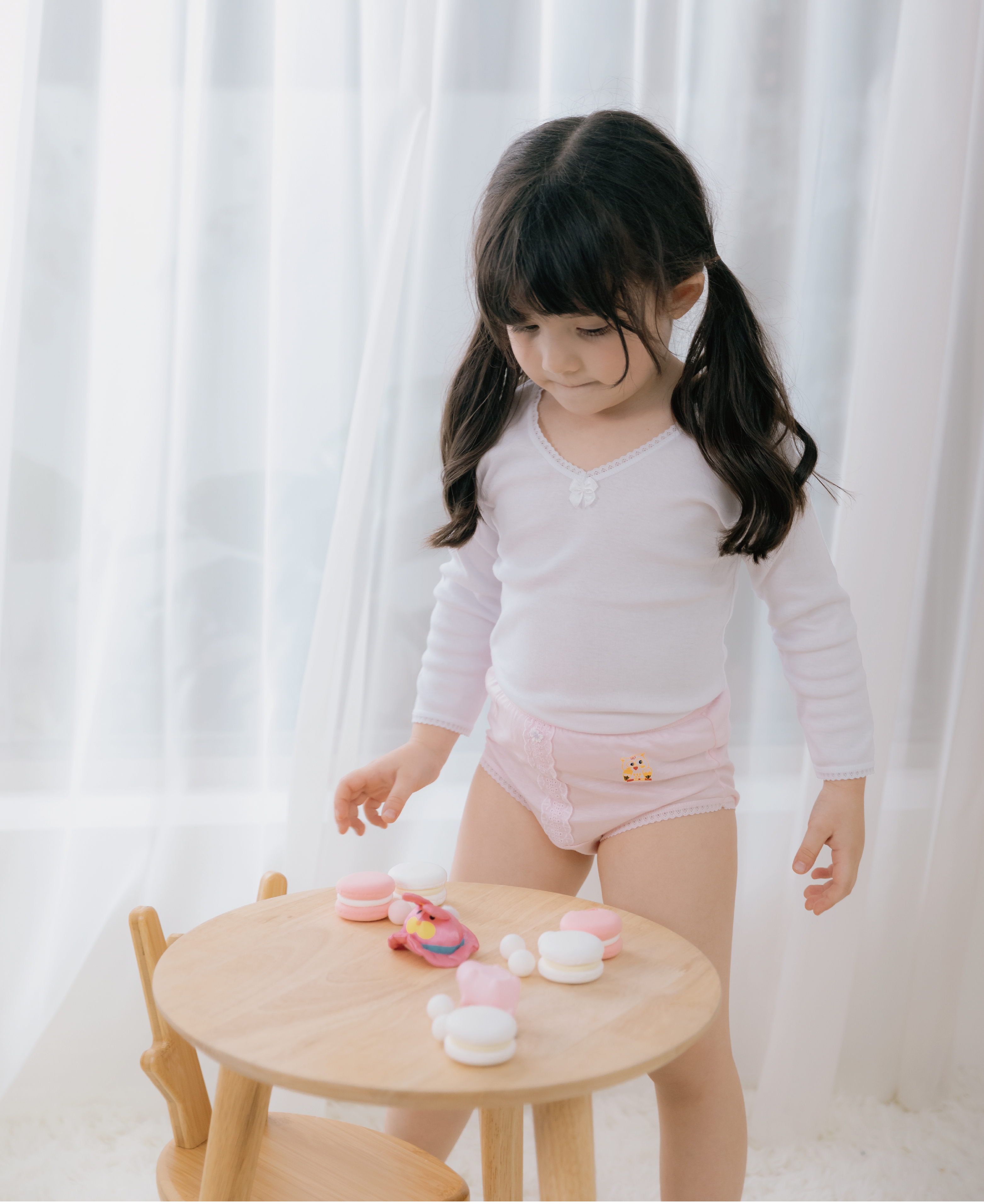 小三福 三福 100%純棉前中蕾絲女童三角褲(S~2XL)