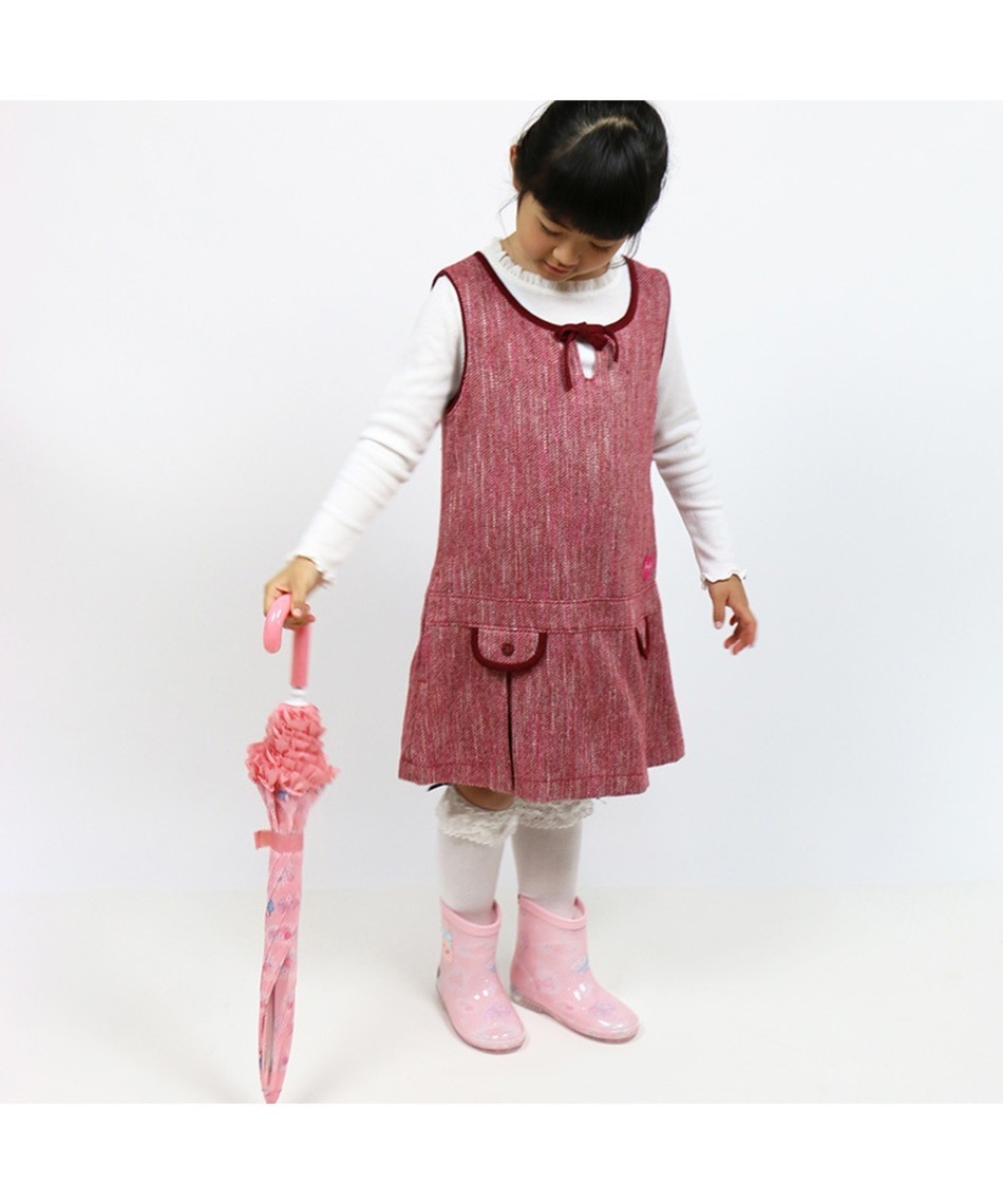 日本Usamomo萌兔桃桃 長筒雨鞋-花漾 18cm 19cm