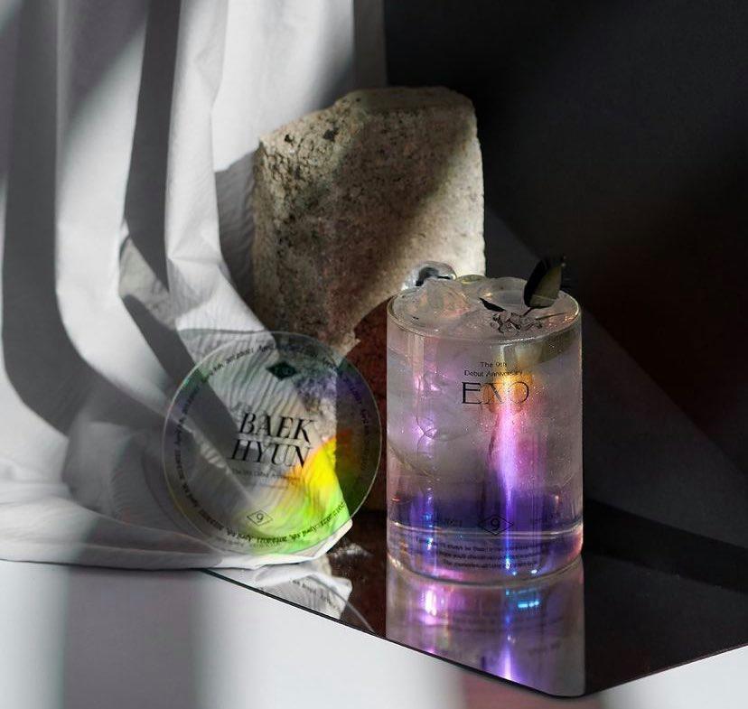 [ONHAND] EXO 9th Anniversary Official MD - Aurora Glass Set