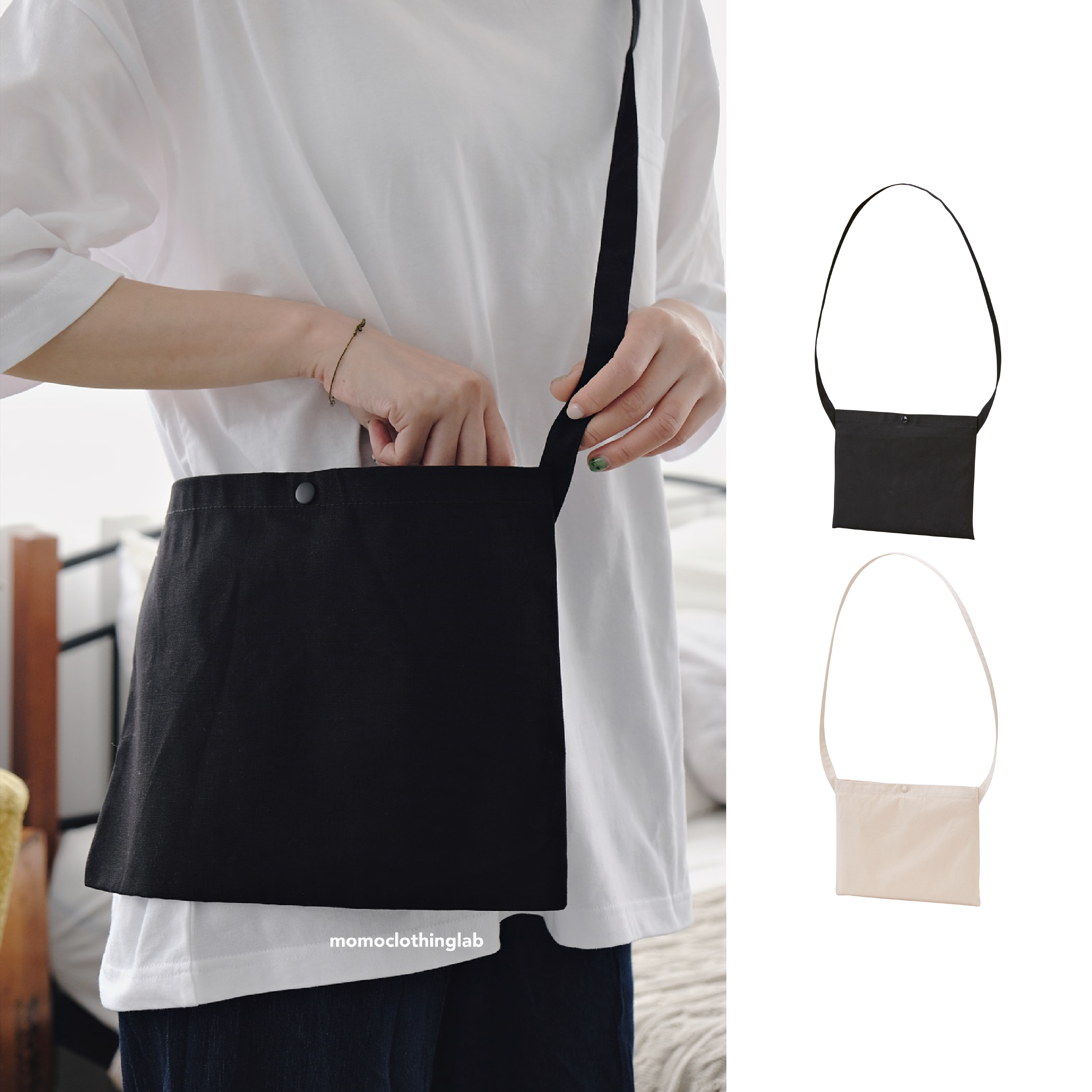 United Athle 基本款帆布側背小包 3146101