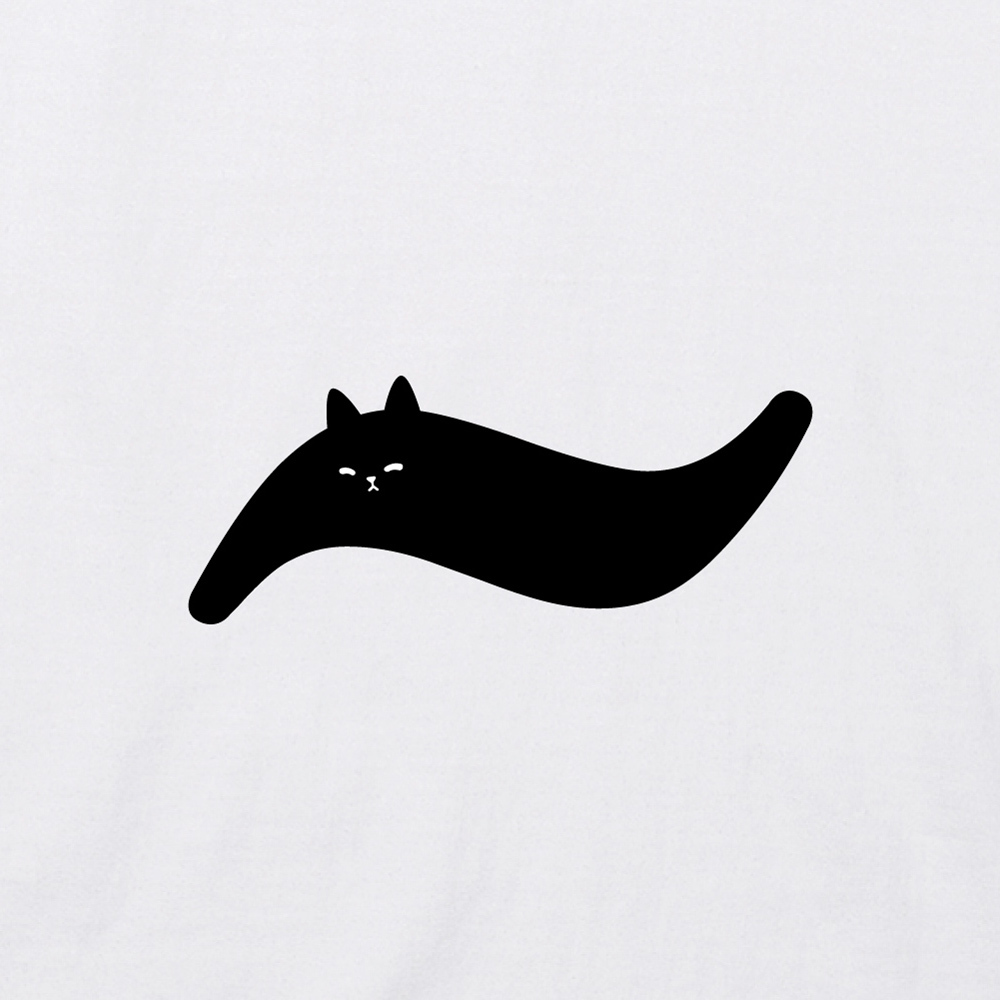 字裡貓間T恤 - 波浪號