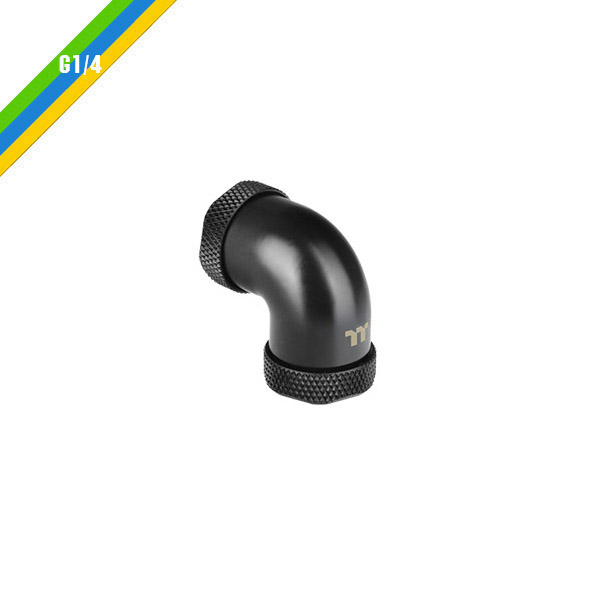 米特3C數位–曜越Pacific G1/4 PETG硬管用90度雙管接頭外徑12mm/CL-W145-CU00BL-A