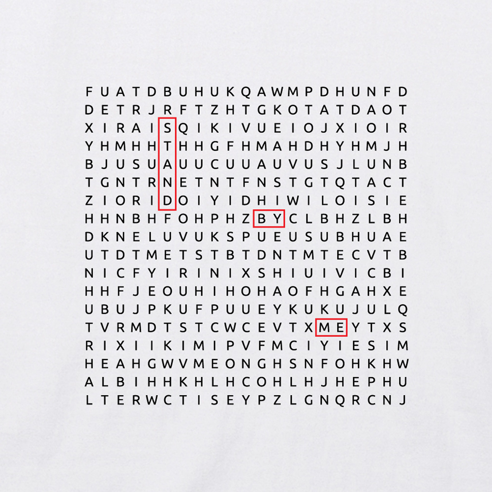 客製款T恤 - 字謎