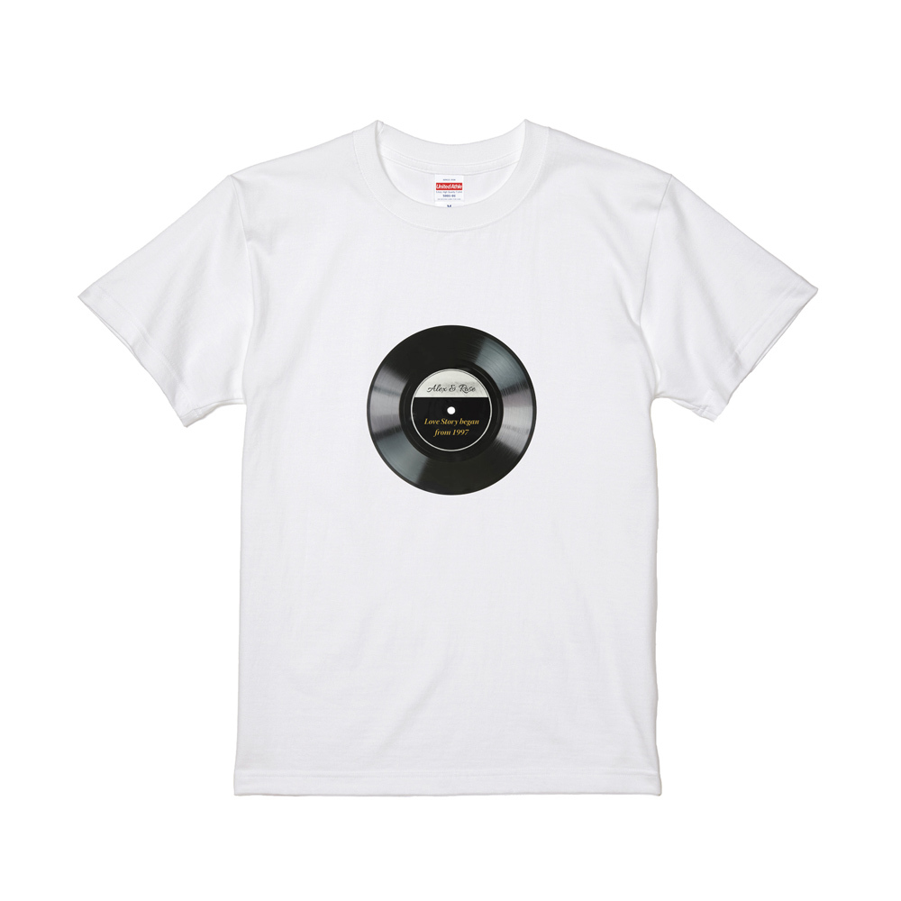 客製款T恤 - 黑膠唱片