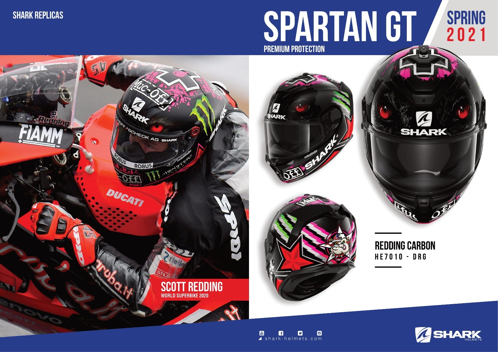 Replica Shark Helmet Scott Redding Shark S700 Scott Redding 45 Go