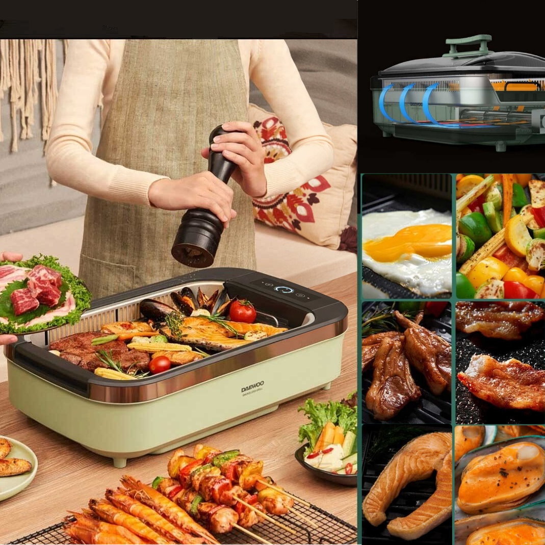 韓國 DAEWOO韓式無煙大尺寸電燒烤爐 SK1(平行進口)