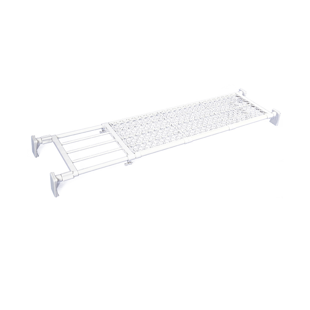 【日本 平安伸銅】獨立伸縮桿網狀置物層架RB-12