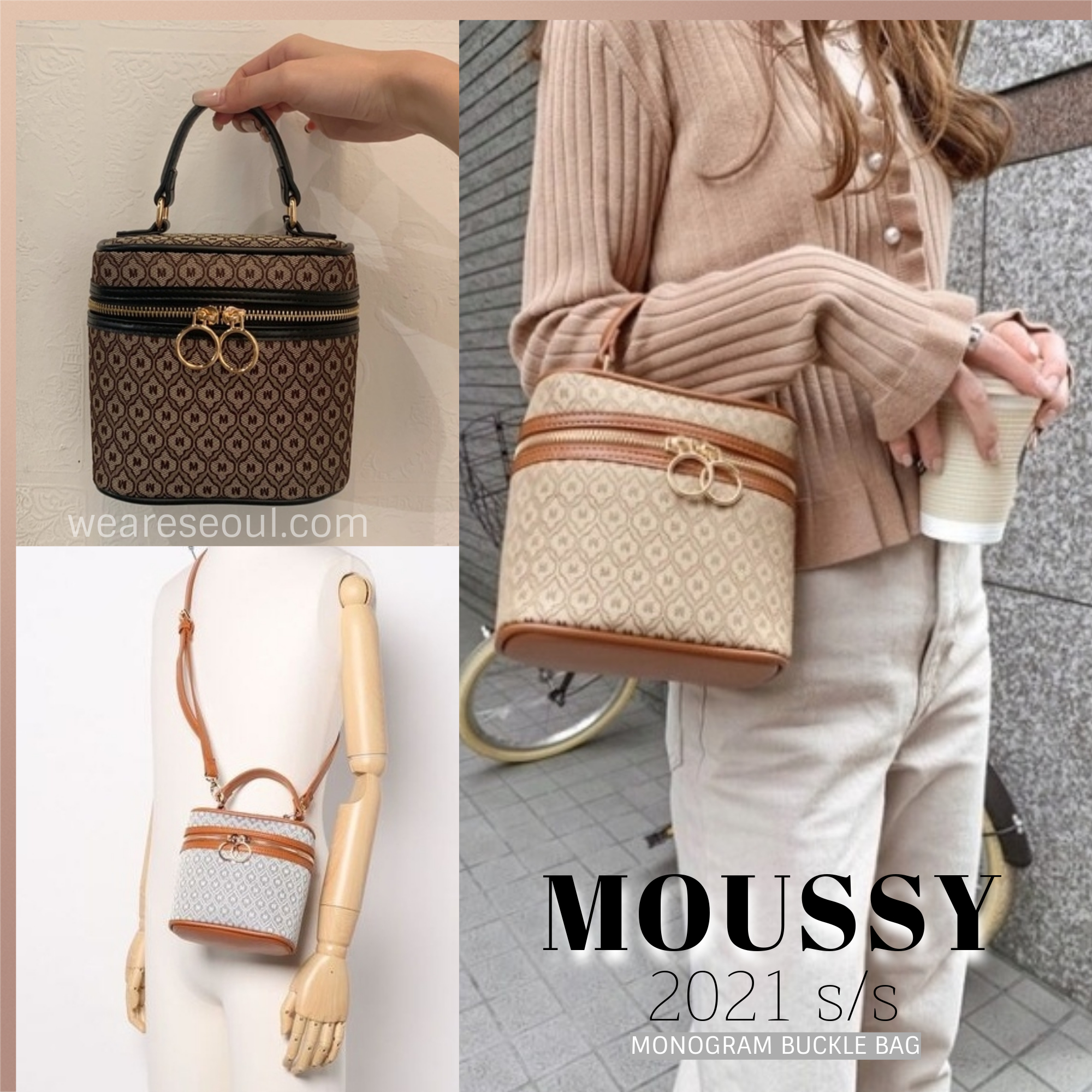 最新21s S Moussy今季最hit水桶型手袋 3色 Weareseoul Com