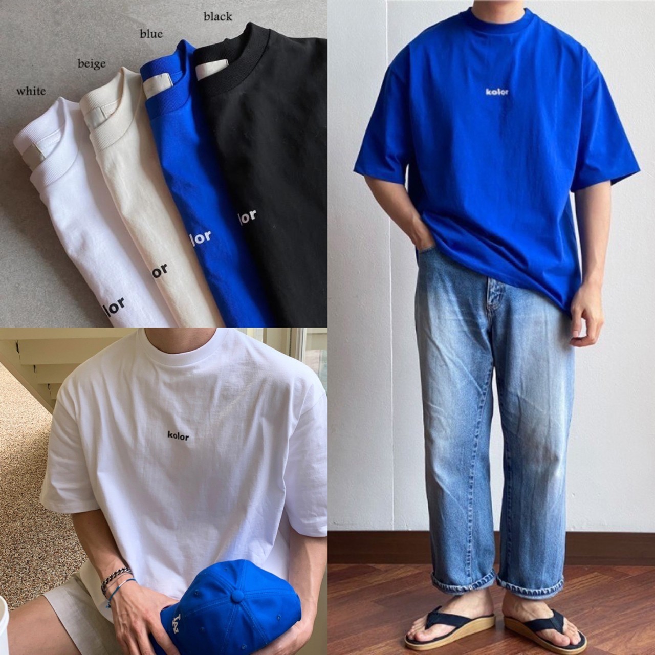 韓國 Kolor 簡約字體 標語 短袖 短T 情侶款