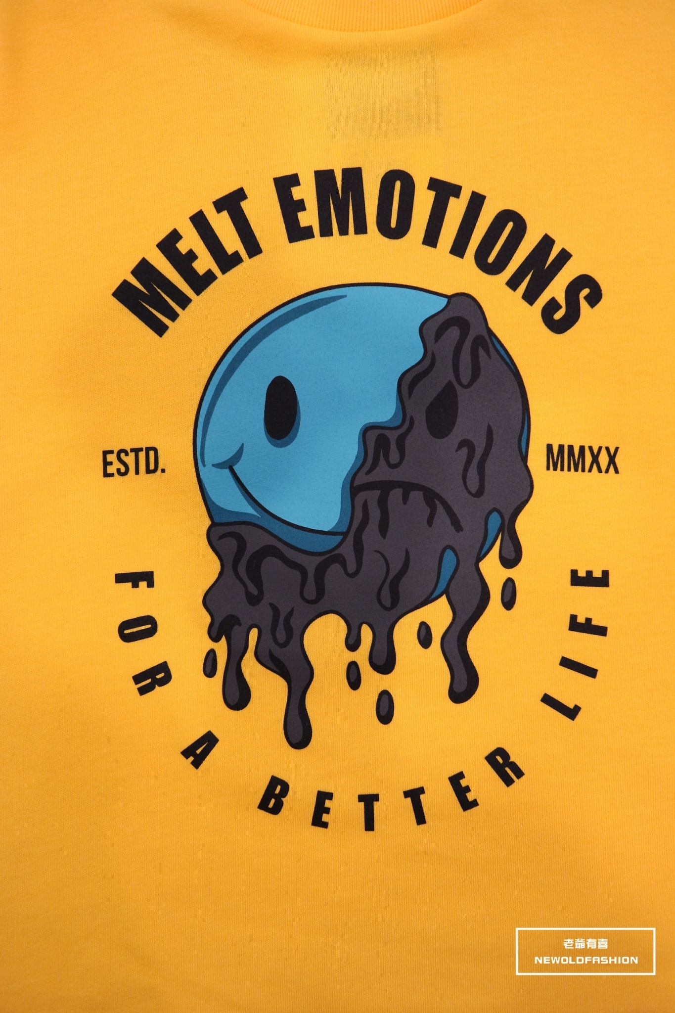 『新品上市』重磅融化笑臉短tee-黃