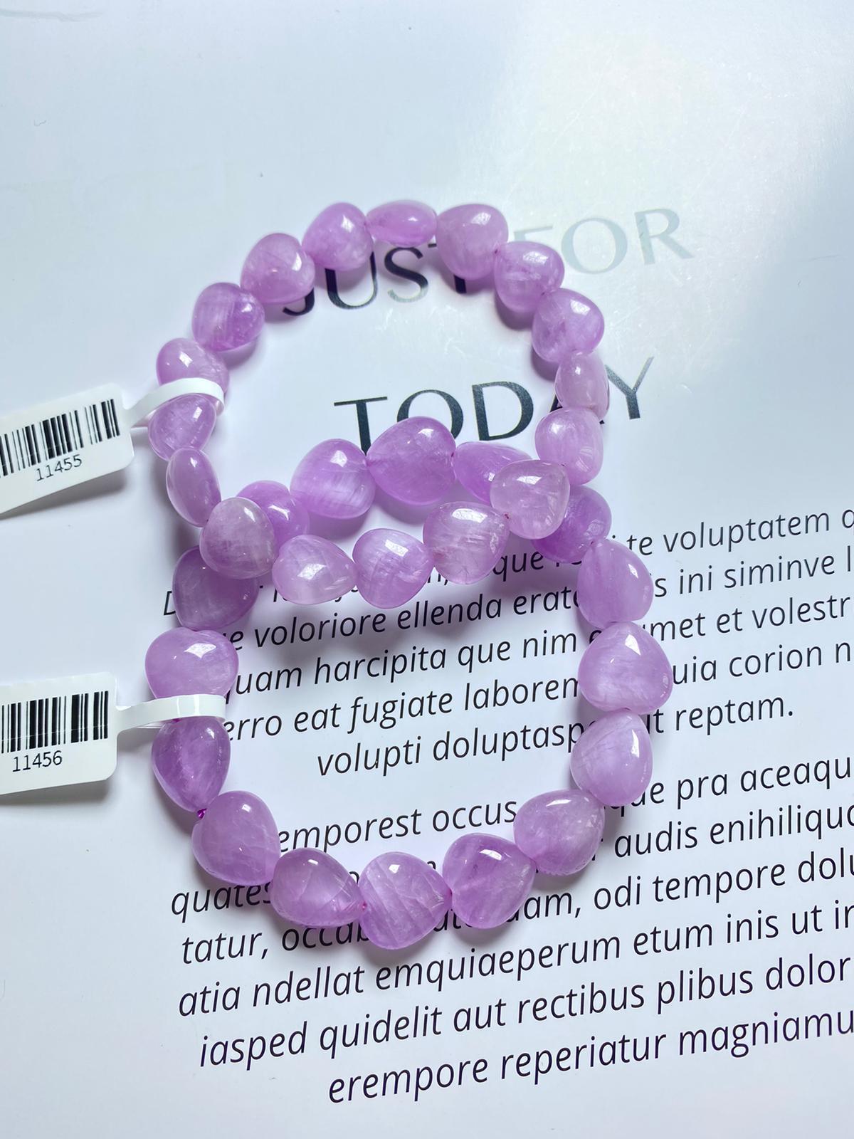 紫鋰輝心心手串