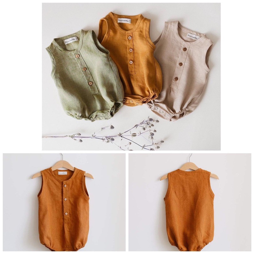 🇯🇵日單嬰兒背心棉麻連體衣NO.192