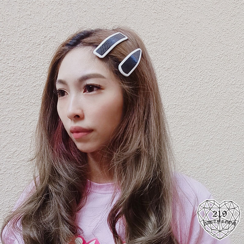 蛇紋包邊皮質嗶波夾組