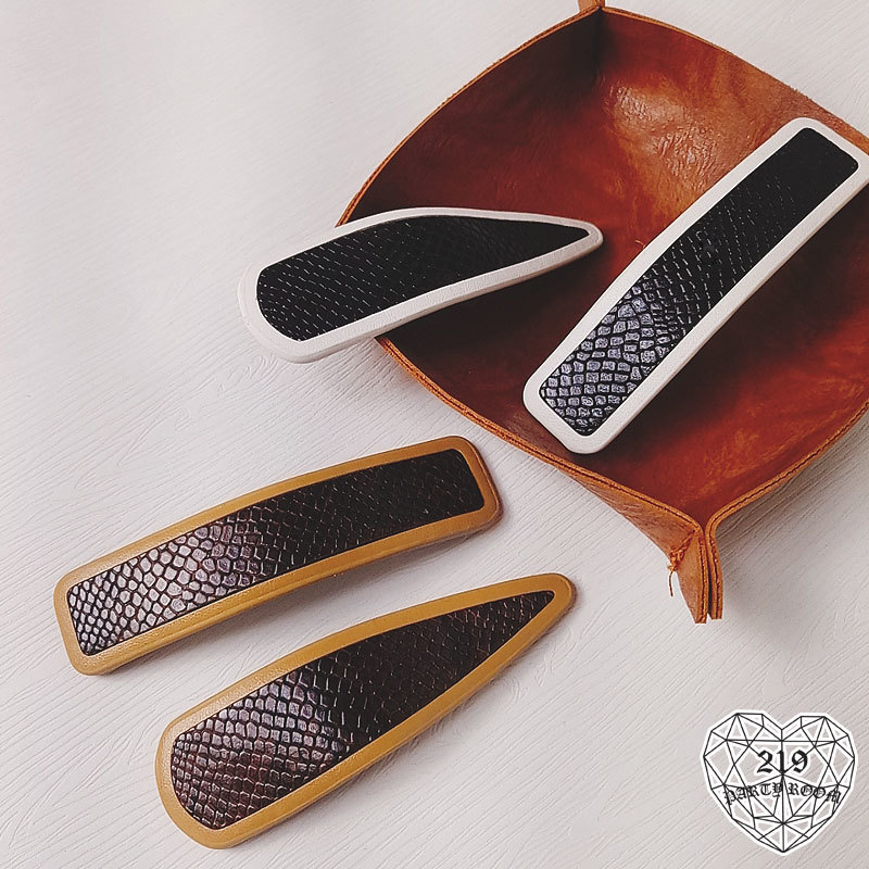 蛇紋包邊皮質嗶波夾組