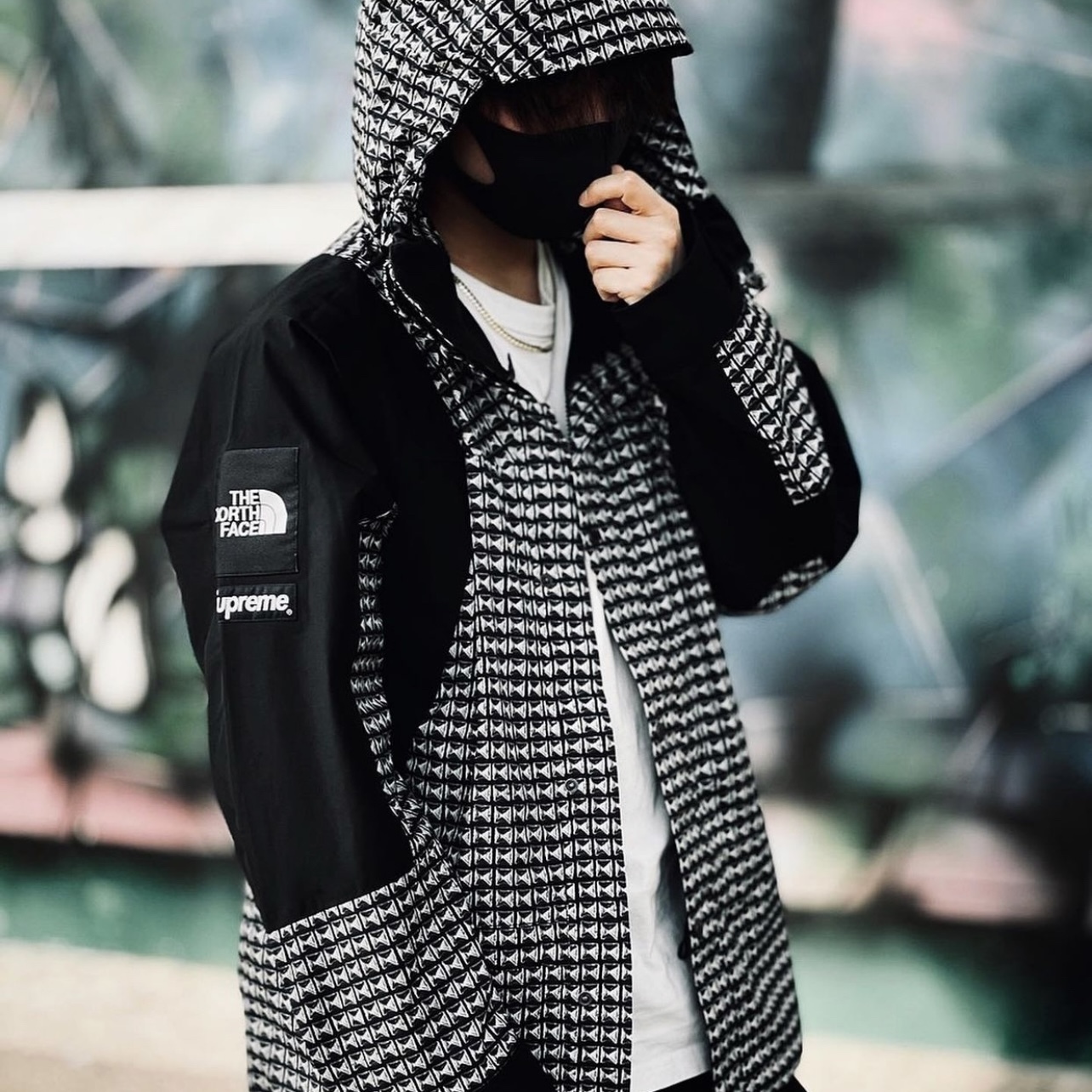 Supreme TNF Studded Mountain Jacket L 青 - マウンテンパーカー