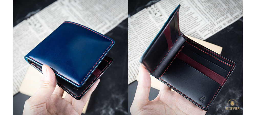 義大利植鞣牛皮【兩折短夾】