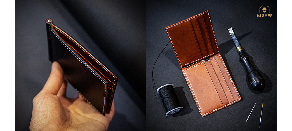 【鈔票夾、卡片夾】義大利植鞣牛皮