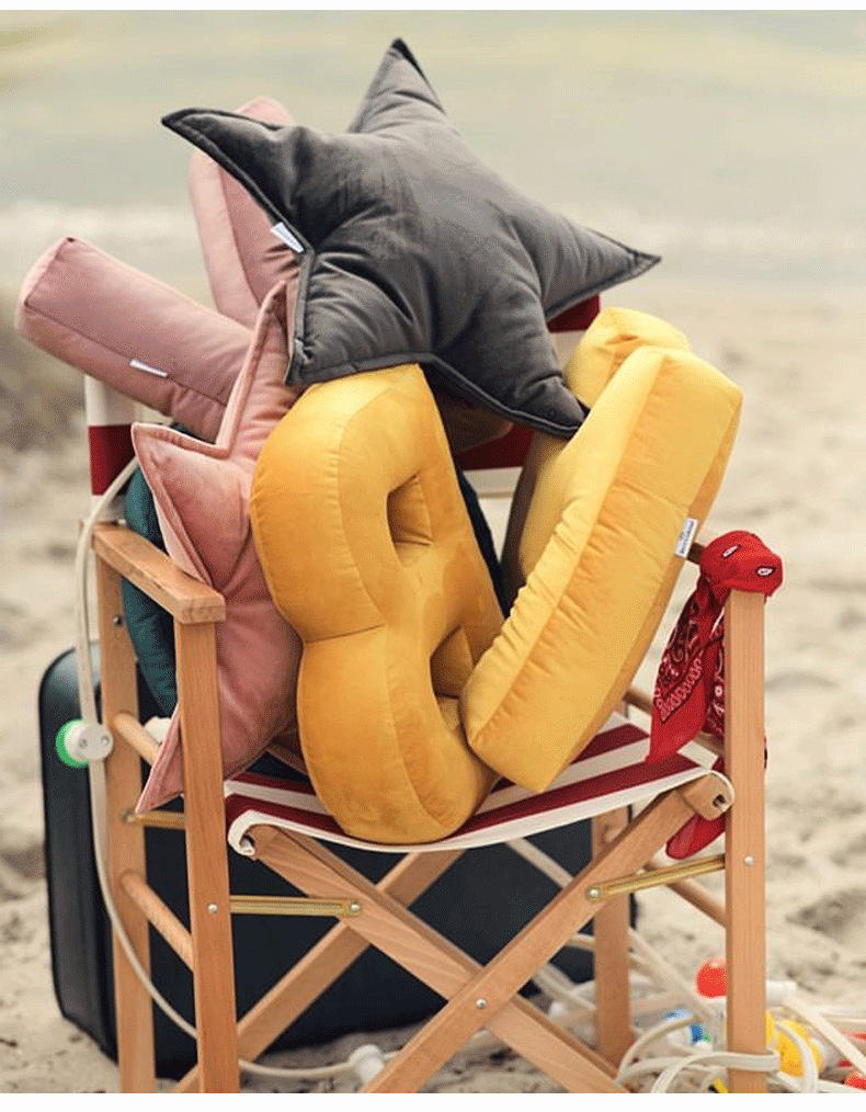 歐美天鵝絨26字母抱枕