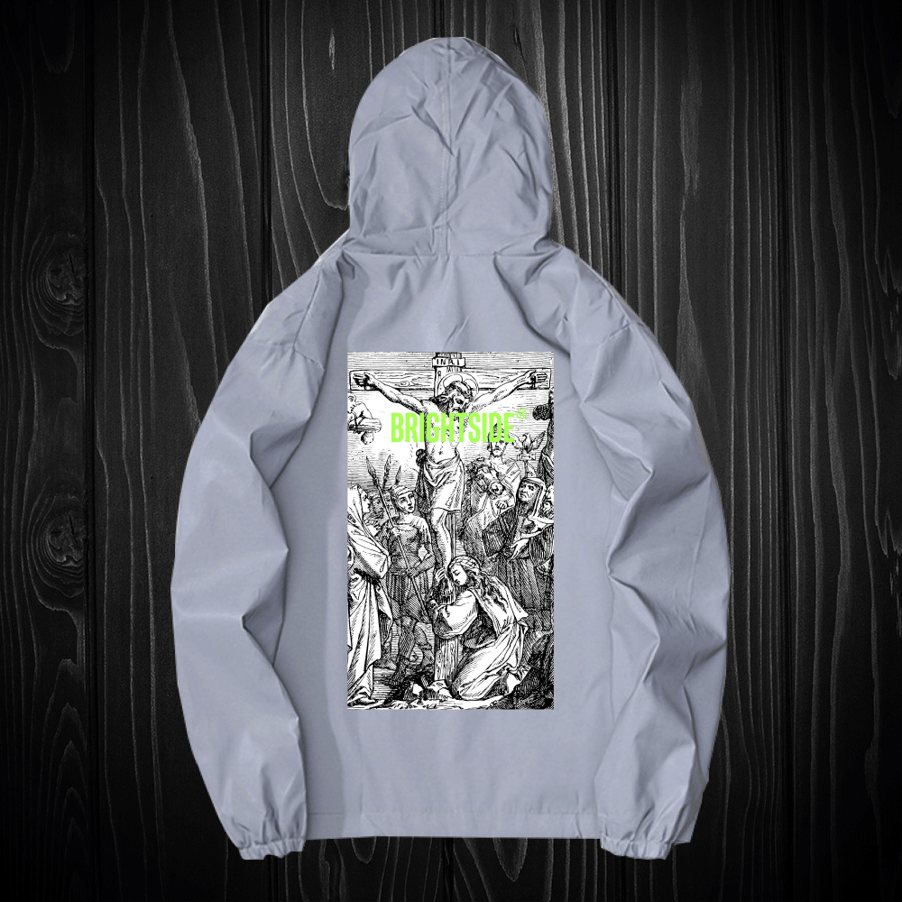 Brightside ®－耶穌黑白受難插畫 反光外套