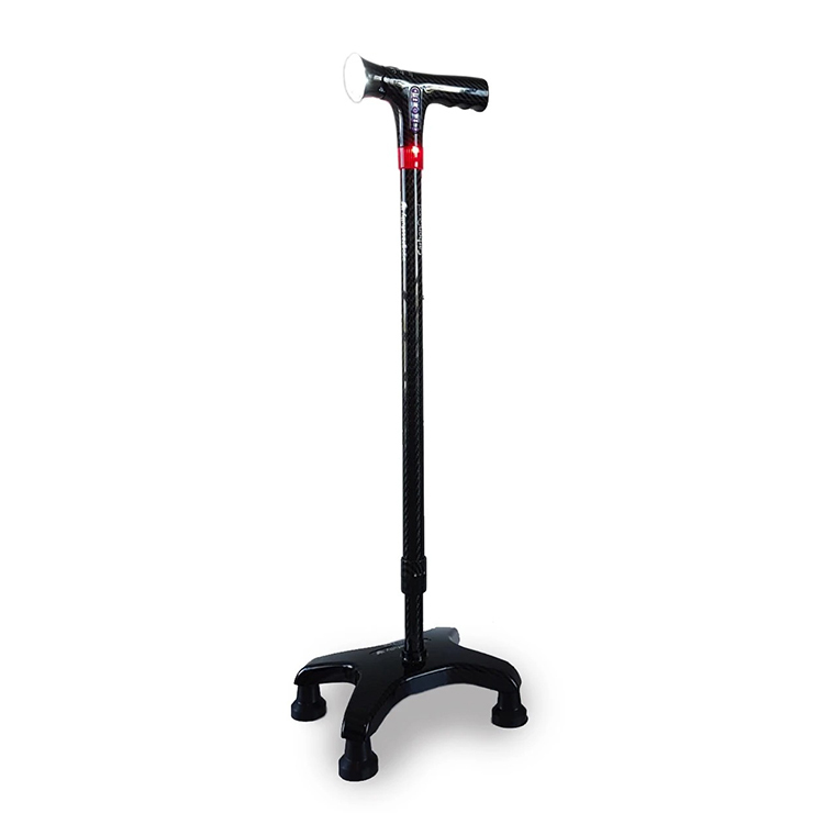 Agegracefully - 碳纖四腳拐杖 (MP3跌倒自動警報手柄)