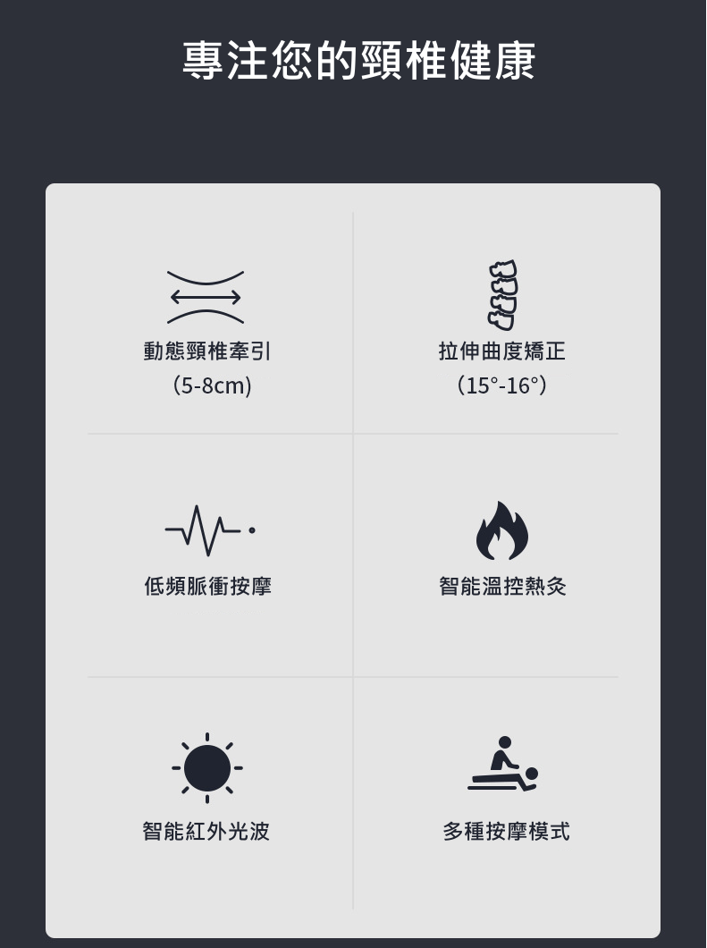 智能熱力頸椎牽引脈衝按摩器