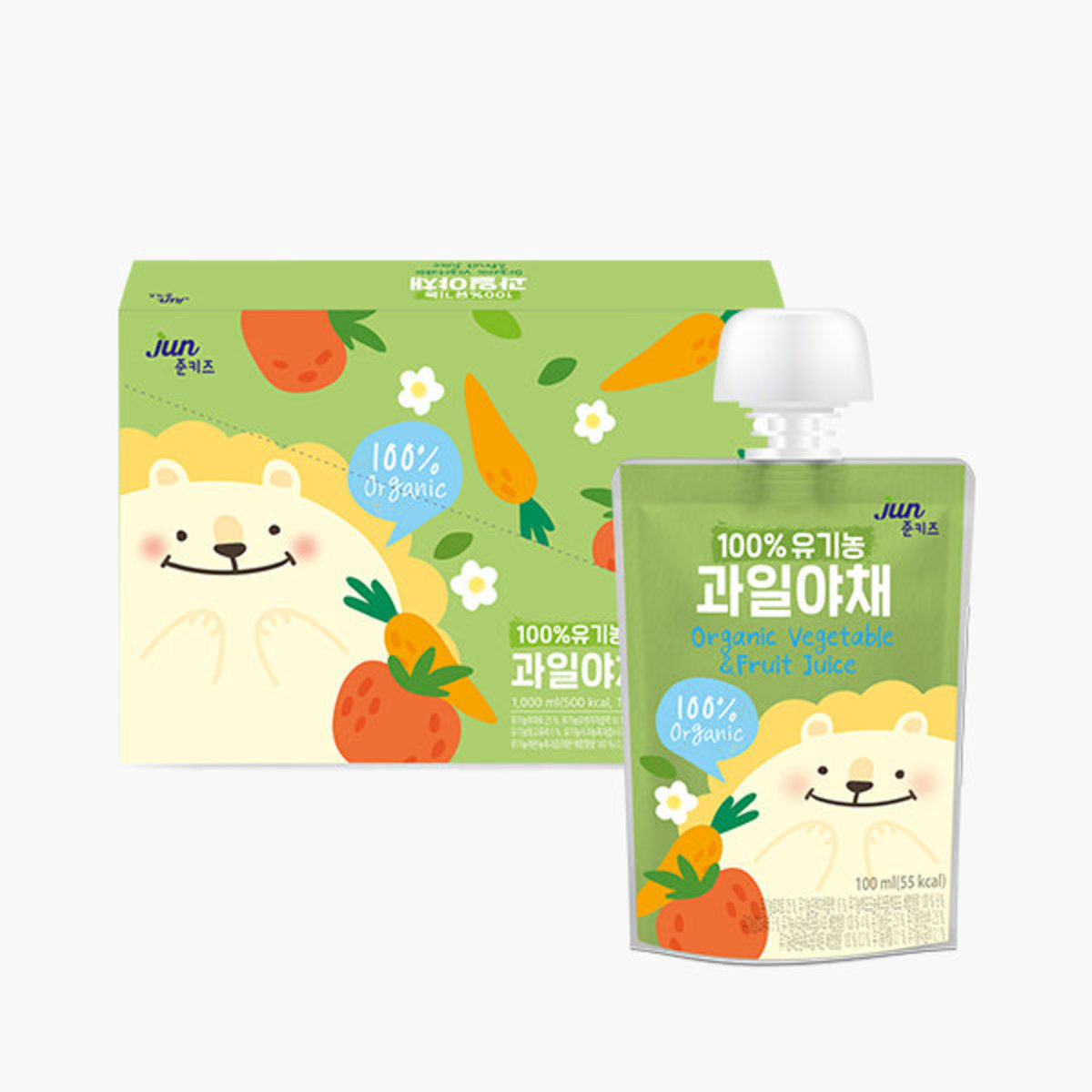 【WellFarm】 韓國100％有機JUN兒童BB唧唧果汁 - 蔬果汁