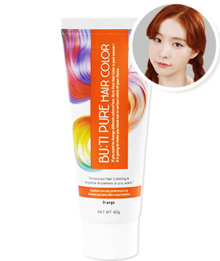 【BU:TI PURE】 1-Day長效控油防水簡便染髮劑 (橘橙色)