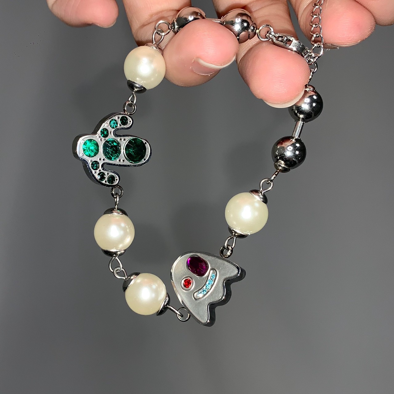 銀飾品牌 SAZ 幽靈 仙人掌 珍珠 項鍊 手鍊