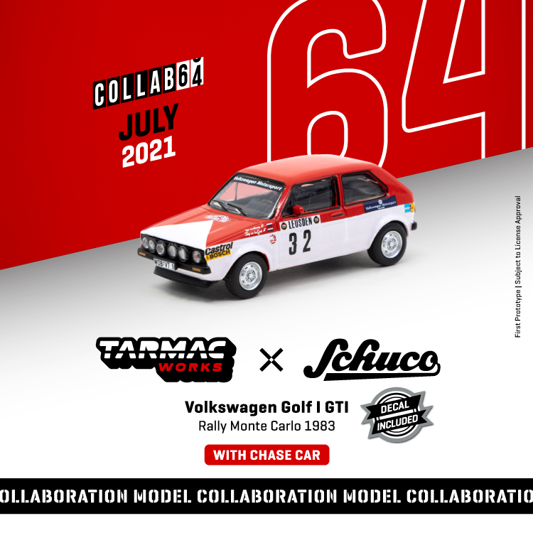 1/64 Volkswagen Golf I GTI Rally Monte Carlo 1983 (T64S-008-MAR)
