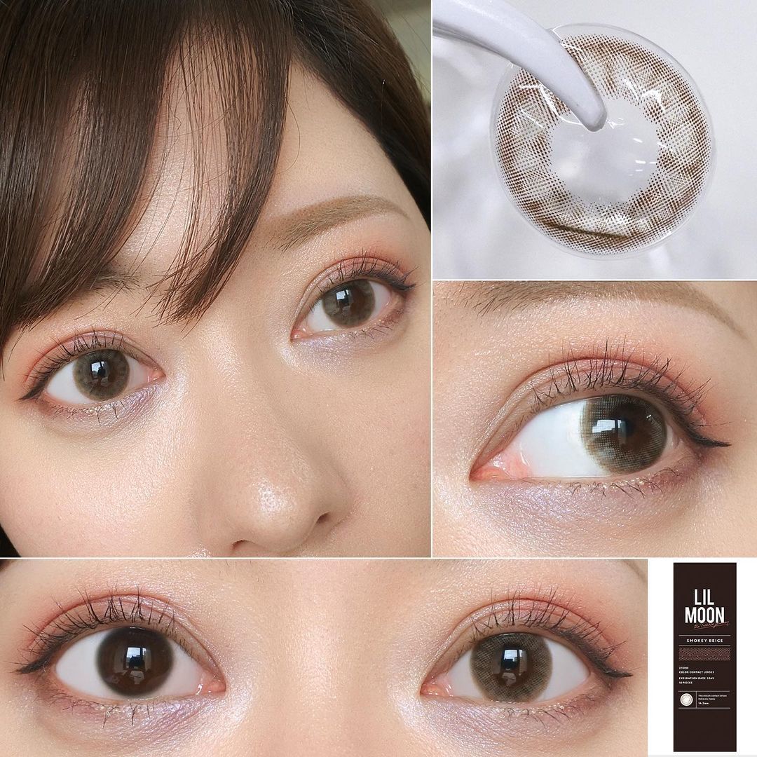 21 New Lilmoon 1 Day Smokey Beige Contact Lens 10p