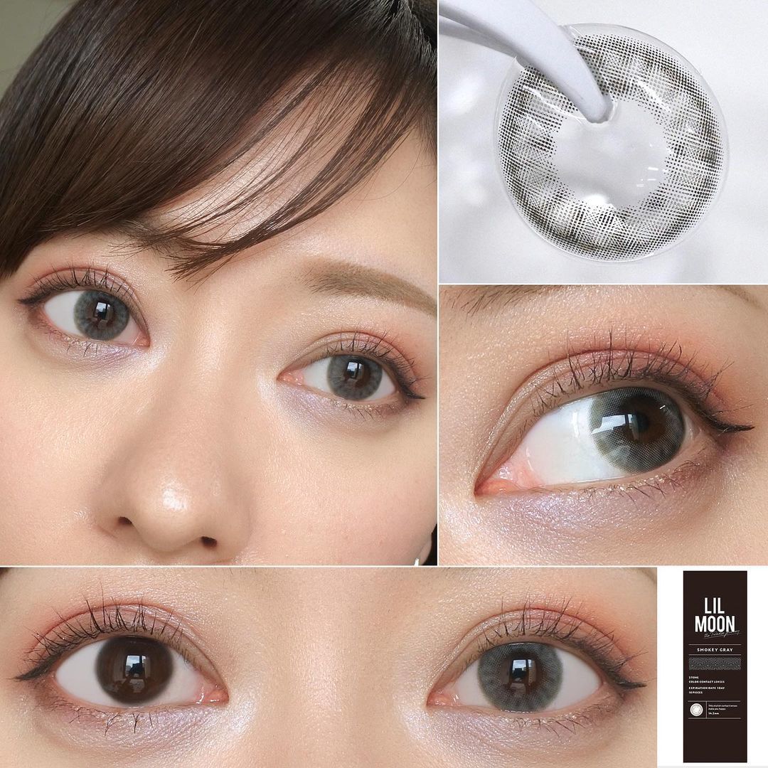 21 New Lilmoon 1 Day Smokey Gray Contact Lens 10p