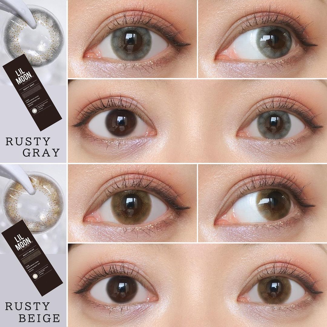 21 New Lilmoon 1 Day Rusty Gray Contact Lens 10p