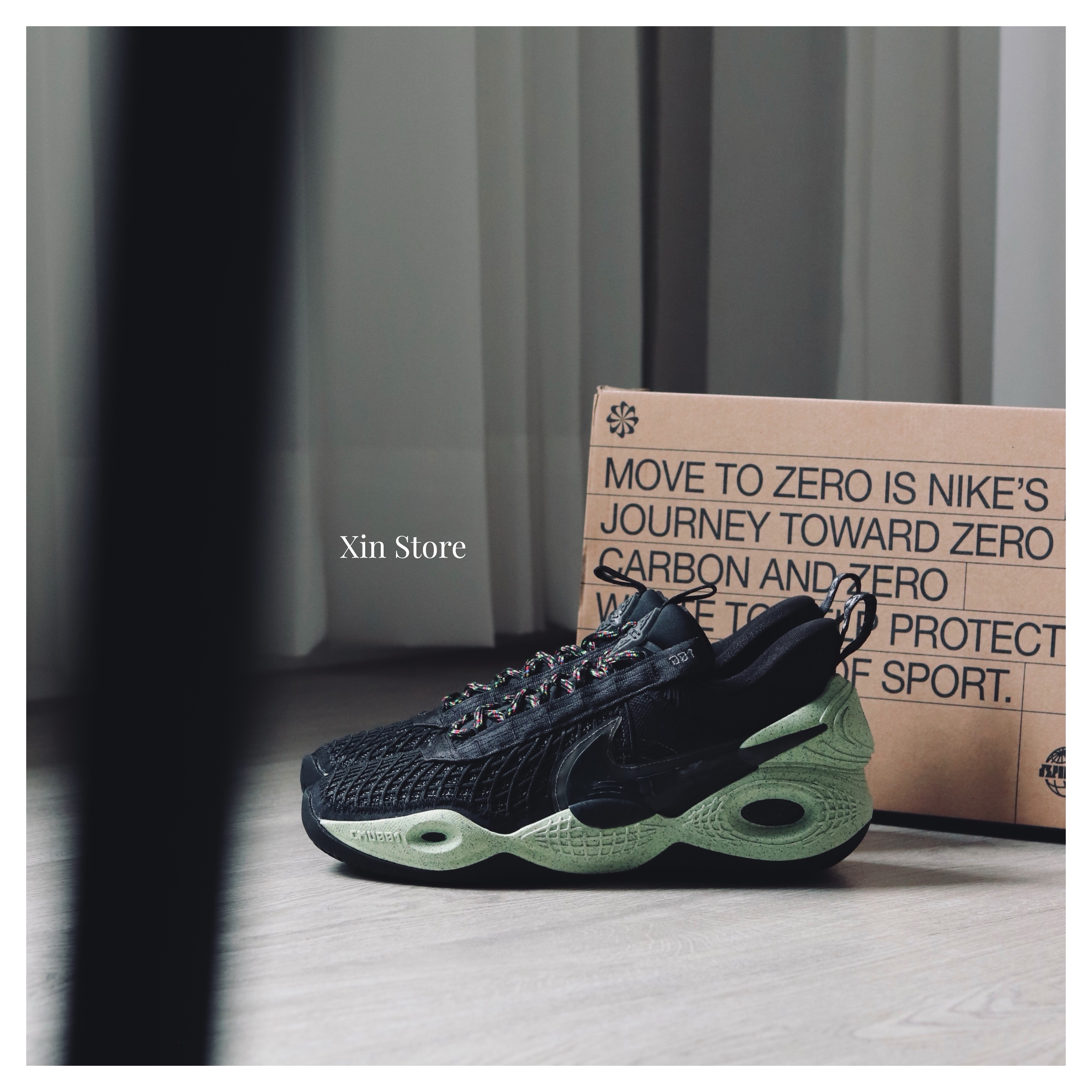 【現貨】Nike Cosmic Unity Green Glow 環保 再生 籃球鞋 黑綠