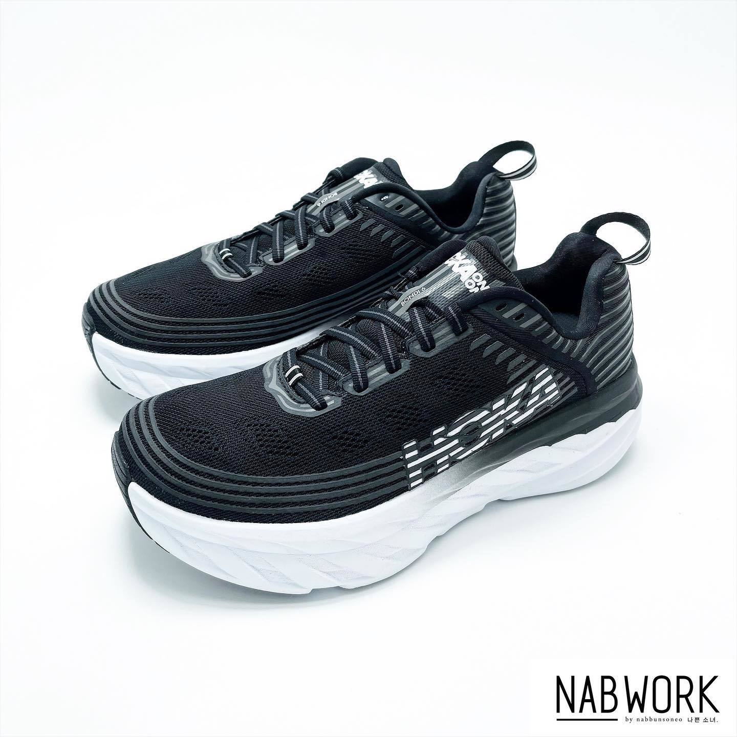 Hoka One One Bondi 6 Black/White (M) 1019269-BLK