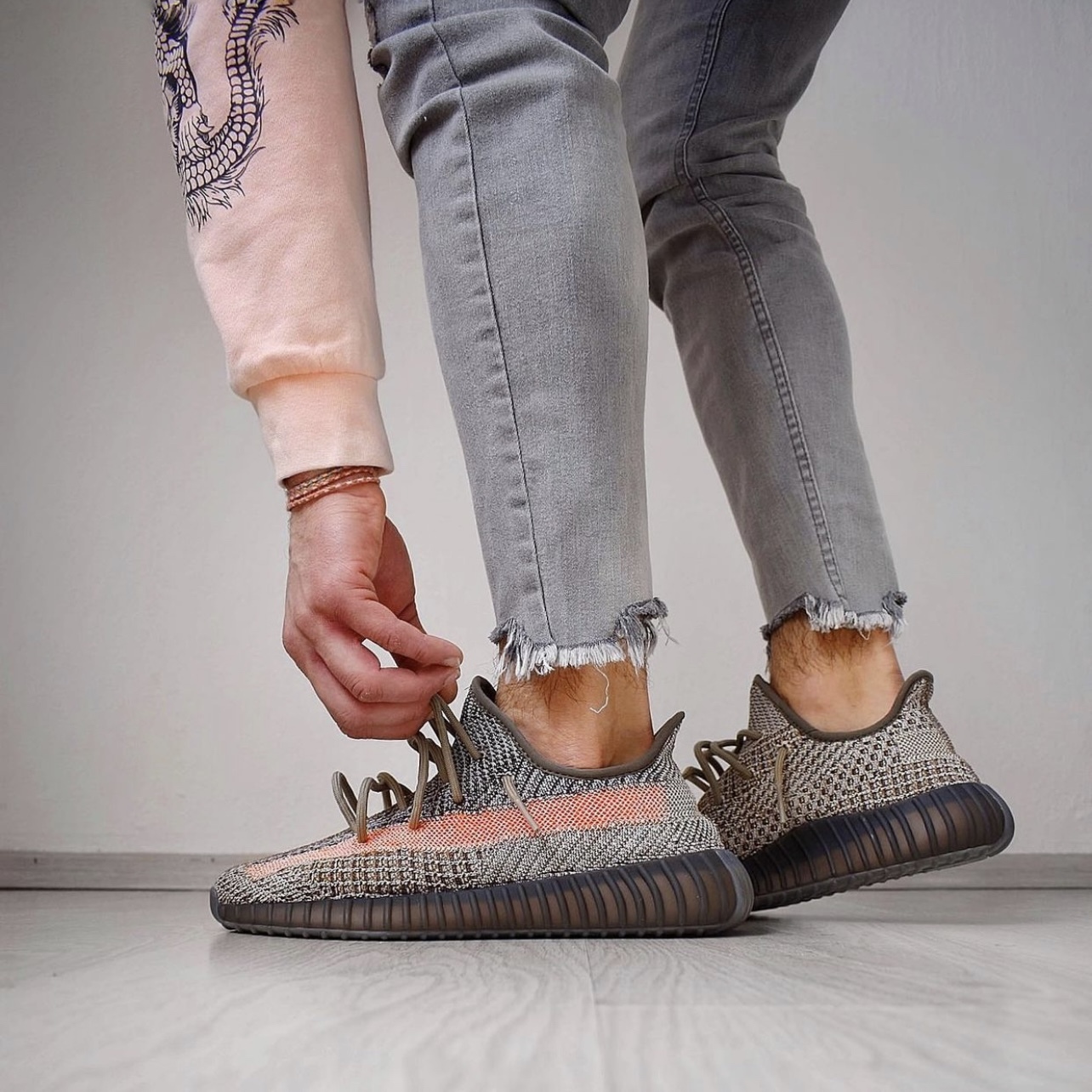 yeezy boost ash stone on feet