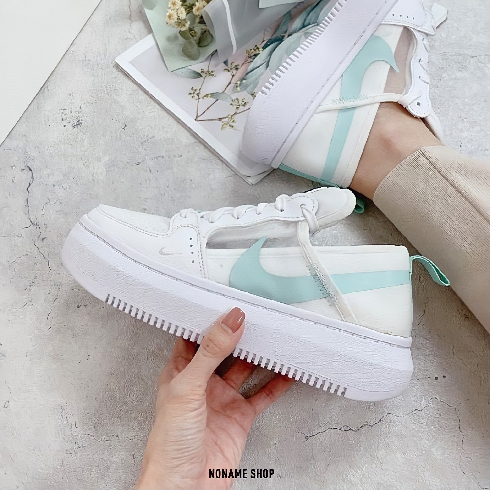 💥瑕疵特價💥 NIKE COURT VISION ALTA TXT 厚底 小白鞋 (女款)