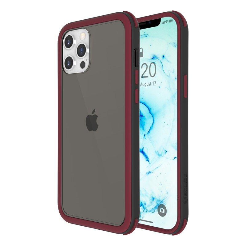 iPhone 12 台灣 SOLiDE Venus 黑紅 玩色抗菌軍規防摔手機殼（香港行貨）