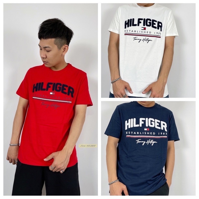 Tommy Hilfiger 絨布大字母Logo 短袖T恤 短T