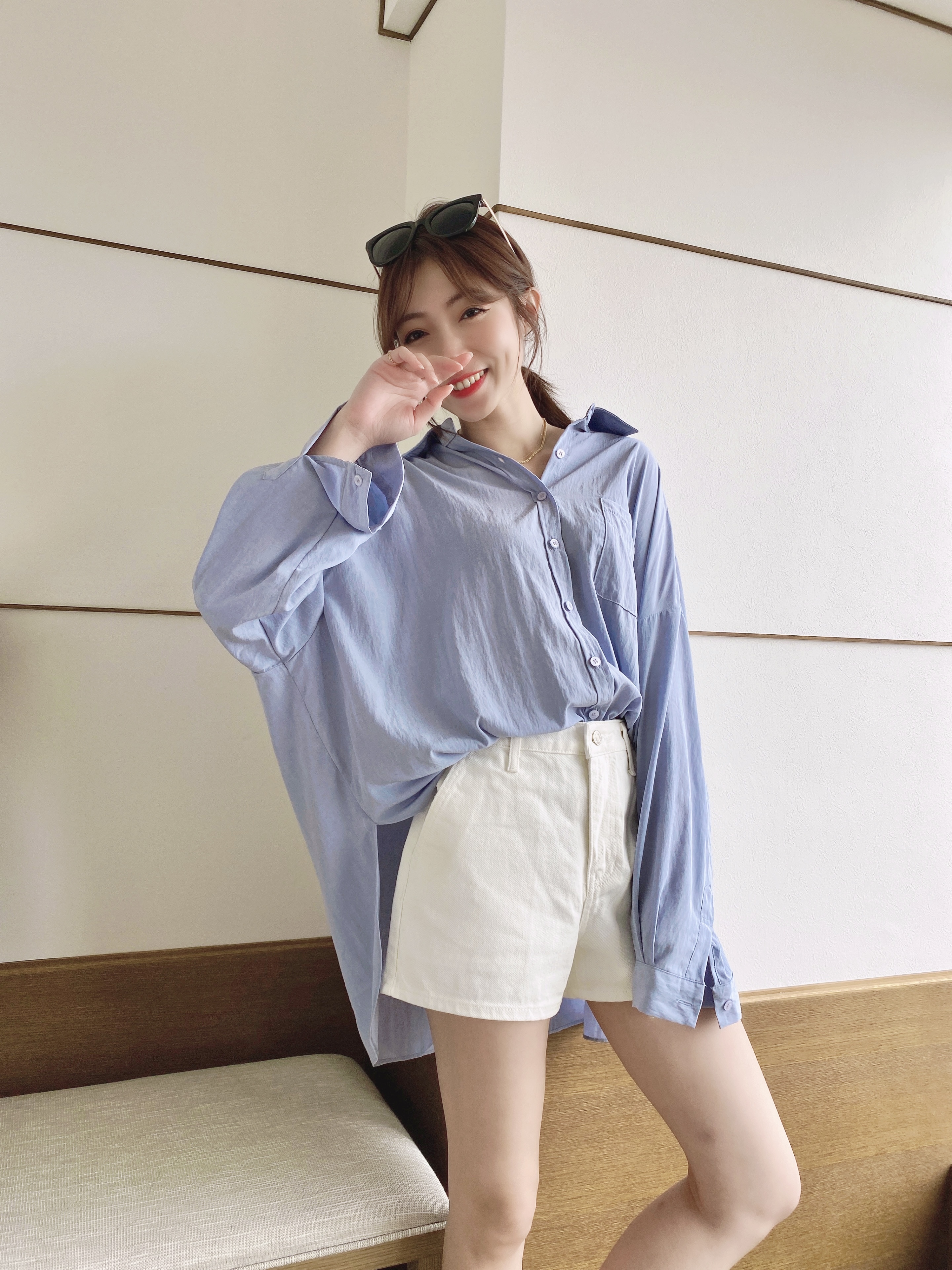 折扣款超挺版牛仔面料短褲