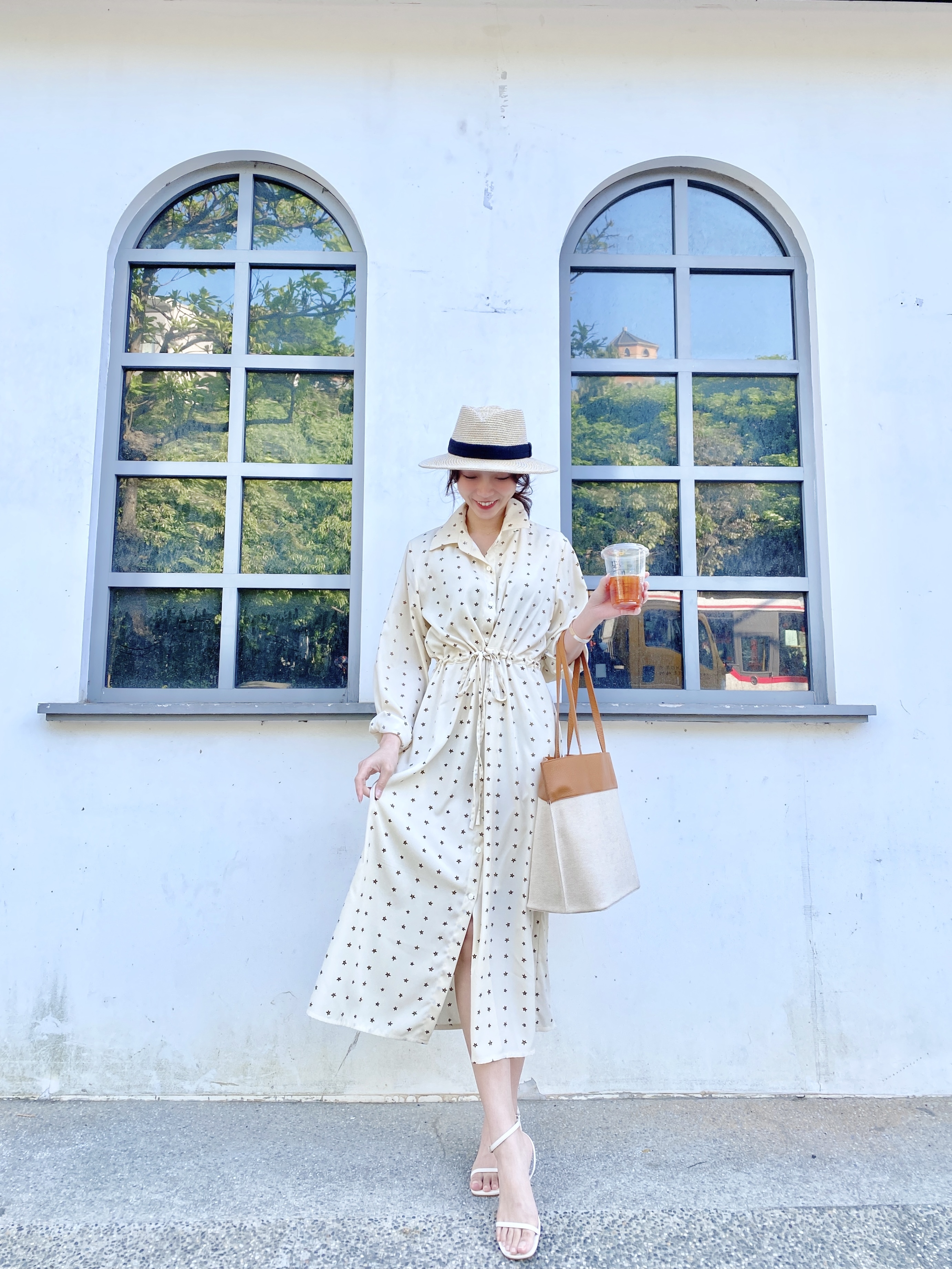 限量設計櫃高質感奶油星星襯衫洋