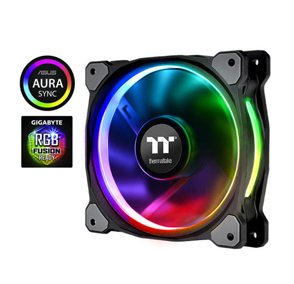 米特3C數位–曜越 Riing Plus H14 RGB水冷排風扇/三顆風扇包裝/CL-F061-PL14SW-A